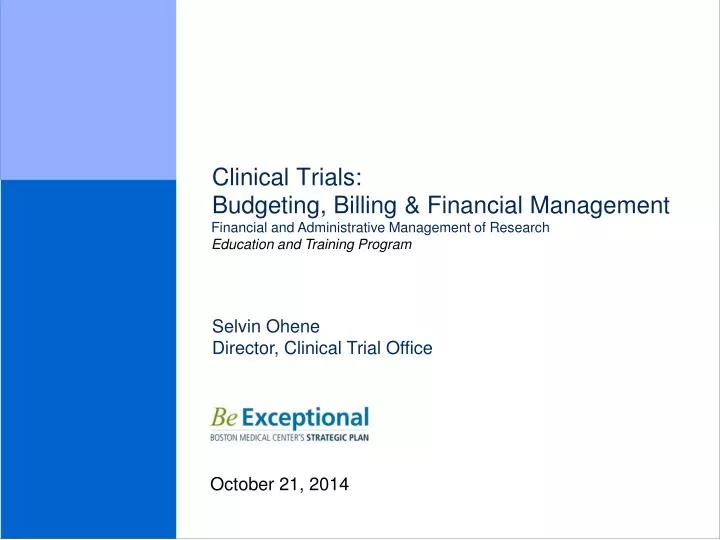 clinical trials budgeting billing financial management