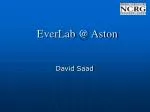 EverLab @ Aston - slide 1