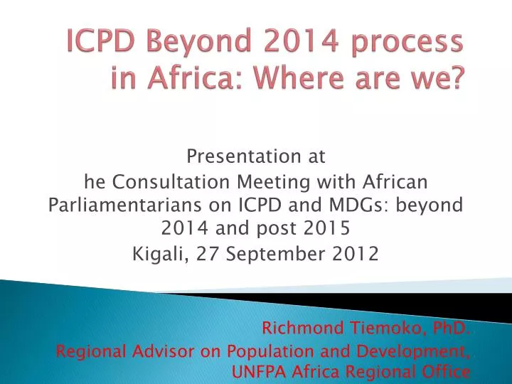 icpd beyond 2014 process in africa where are we