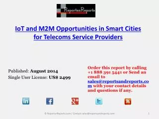 Overview of Smart Cities IoT and M2M Market
