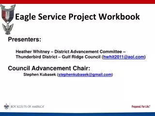 Eagle Service Project Workbook