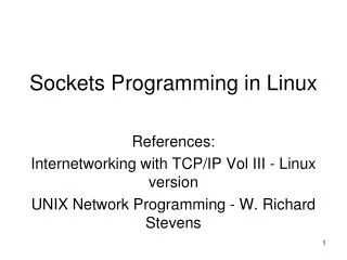 Sockets Programming in Linux