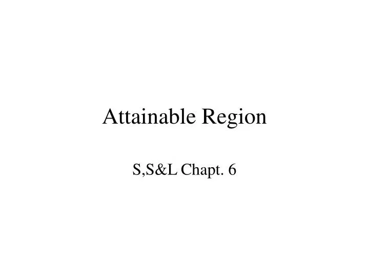 attainable region