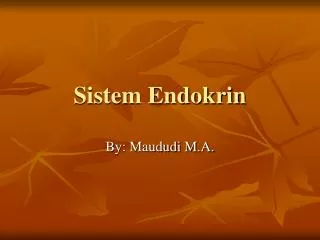 sistem endokrin