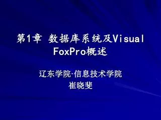 1 visual foxpro