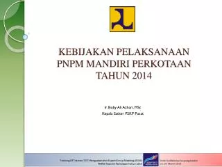 kebijakan pelaksanaan pnpm mandiri perkotaan tahun 2014