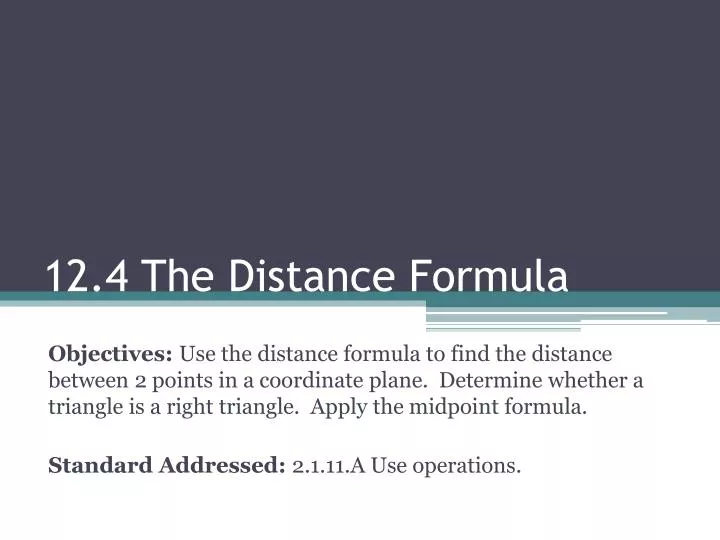 12 4 the distance formula