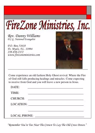 FireZone Ministries, Inc.