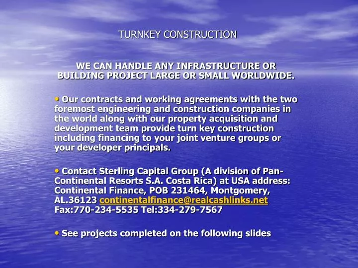 turnkey construction