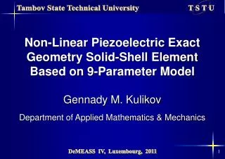 Shell Kinematics (Kulikov, 2001)