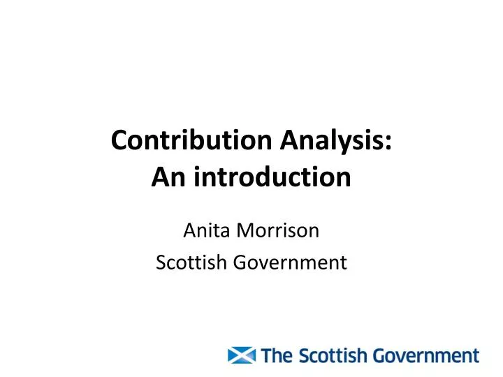 contribution analysis an introduction