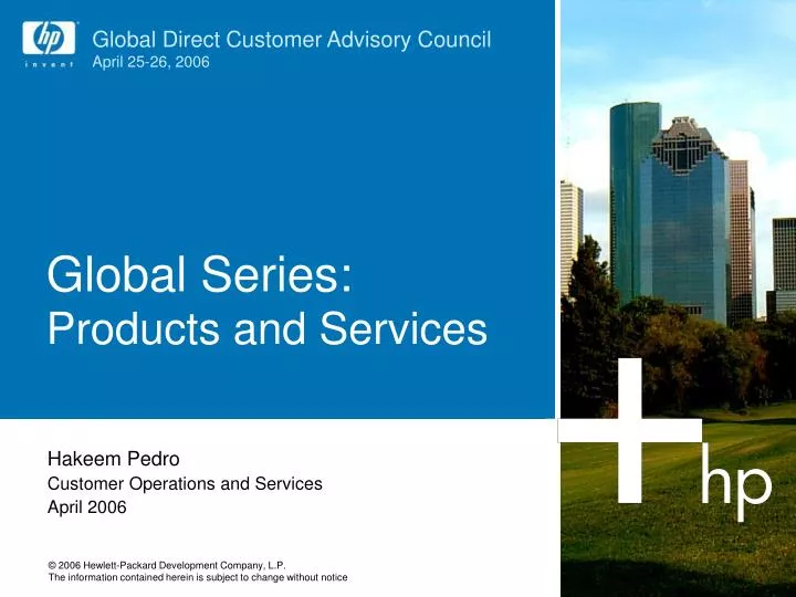 global series products and services
