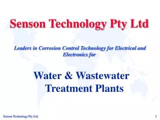 Water &amp; Wastewater Treatment Plants
