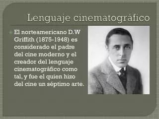 lenguaje cinematogr fico