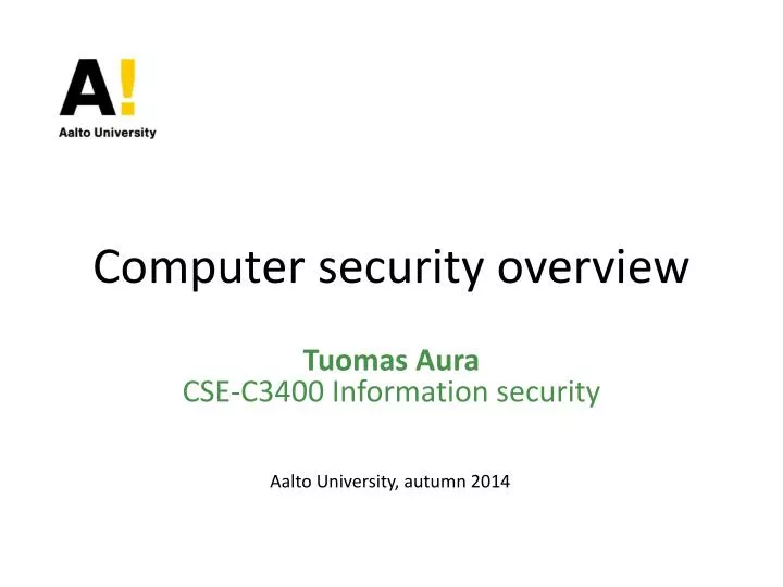 computer security overview