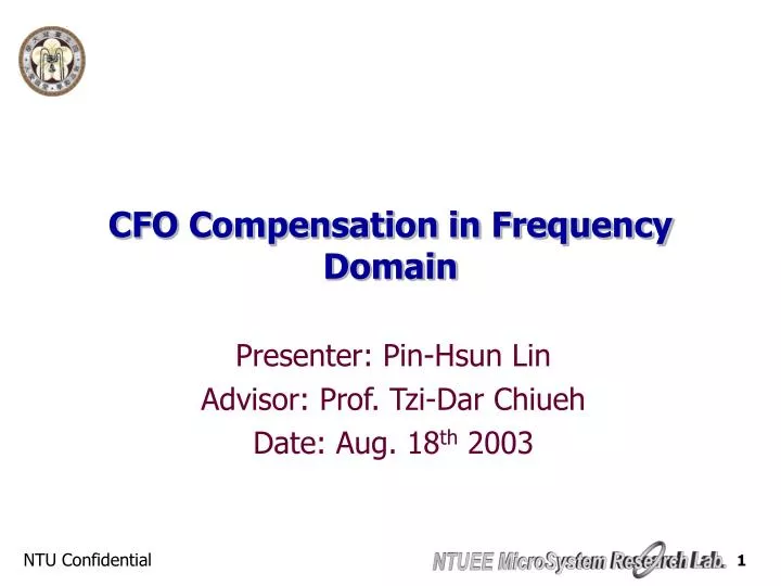 cfo compensation in frequency domain