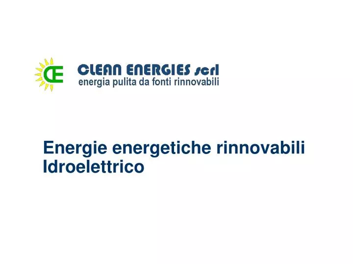 energie energetiche rinnovabili idroelettrico