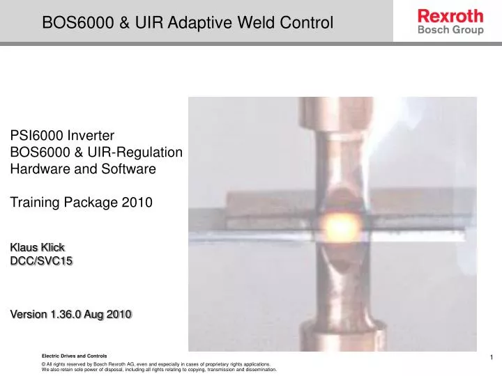 bos6000 uir adaptive weld control