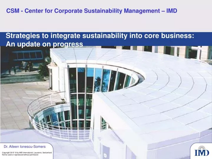 csm center for corporate sustainability management imd