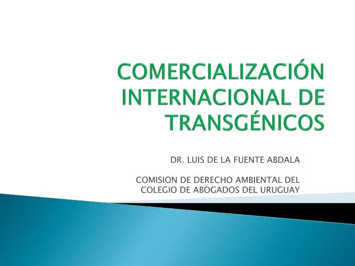 comercializaci n internacional de transg nicos