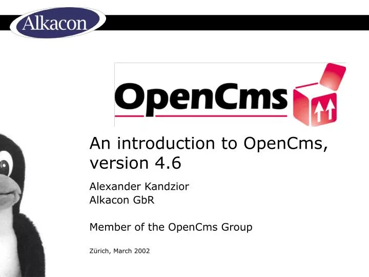 an introduction to opencms version 4 6