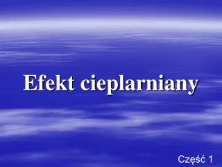 efekt cieplarniany