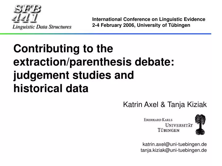 contributing to the extraction parenthesis debate judgement studies and historical data