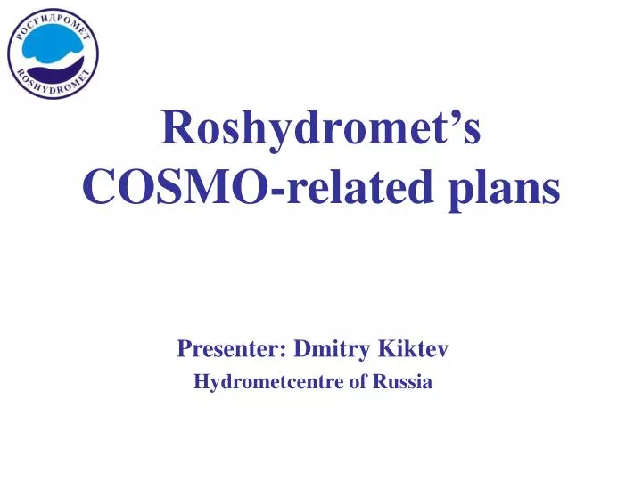 roshydromet s cosmo related plans