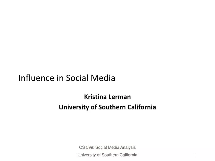 influence in social media