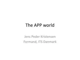 the app world