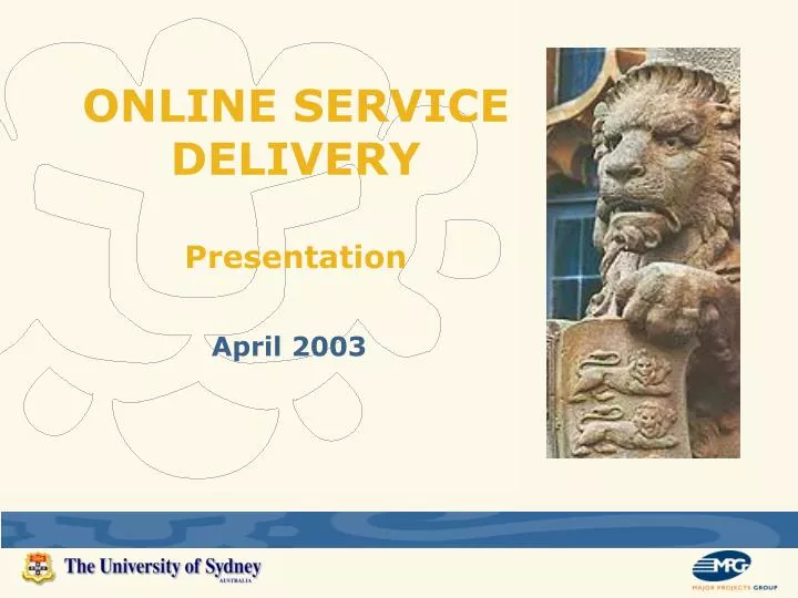 online service delivery presentation