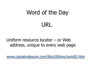 Word of the Day