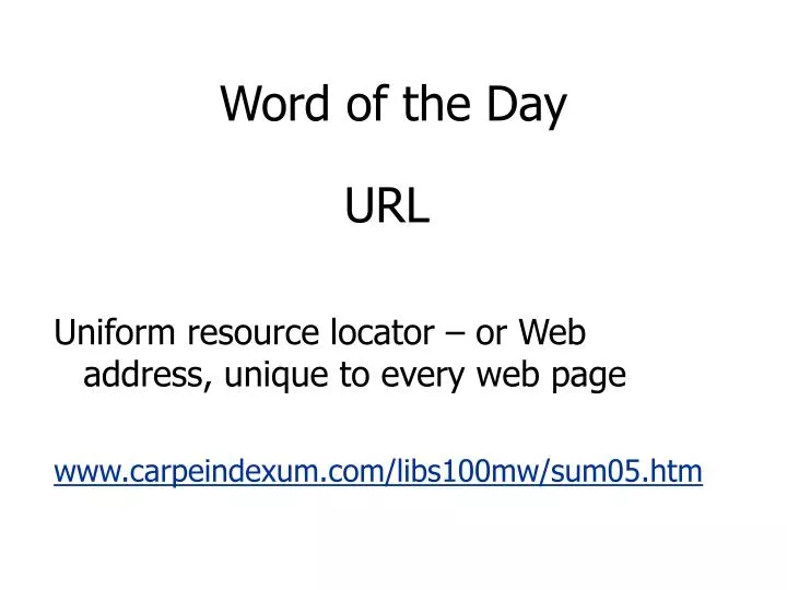 word of the day