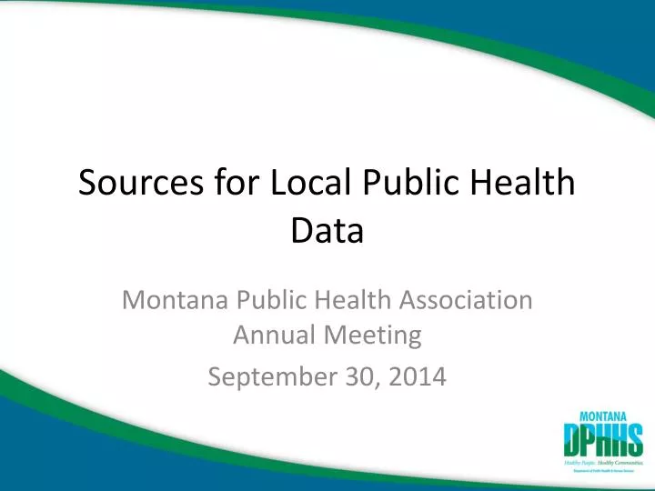sources for local public health data