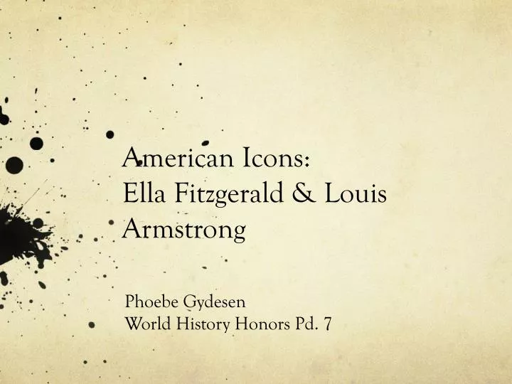 american icons ella fitzgerald louis armstrong
