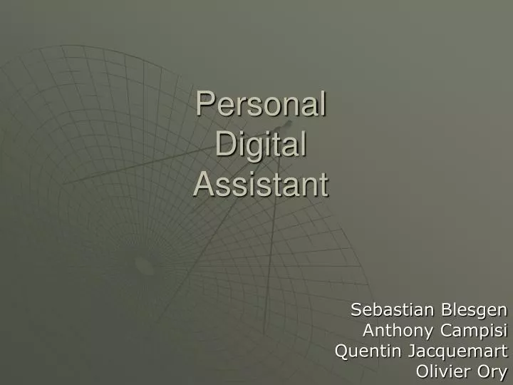 personal digital assistant