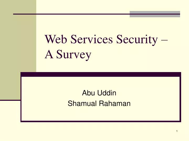 web services security a survey