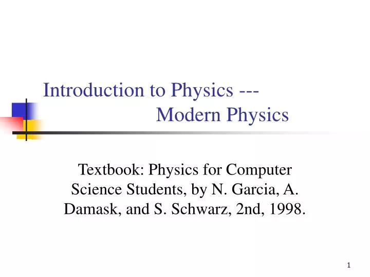 introduction to physics modern physics