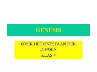genesis