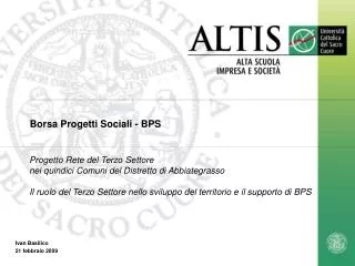 borsa progetti sociali bps