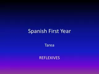 spanish first year