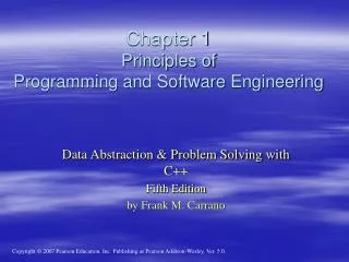 Chapter 1 Principles of Programming and Software Engineering