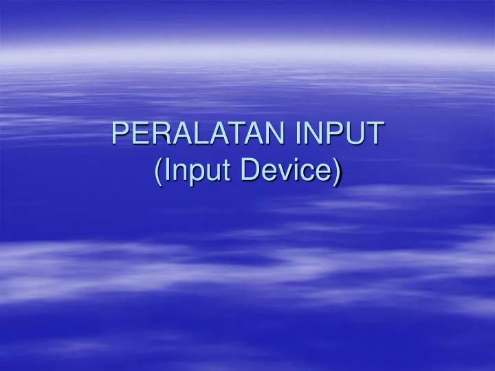peralatan input input device