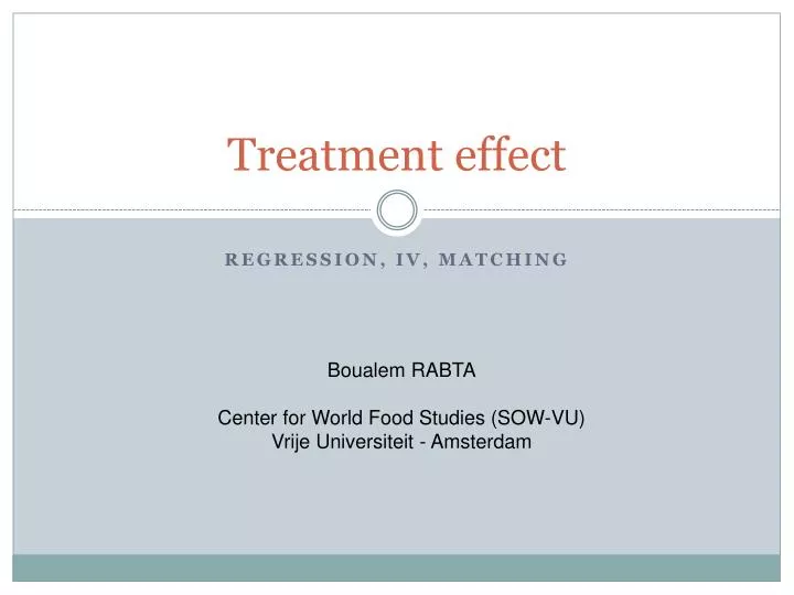 treatment effect