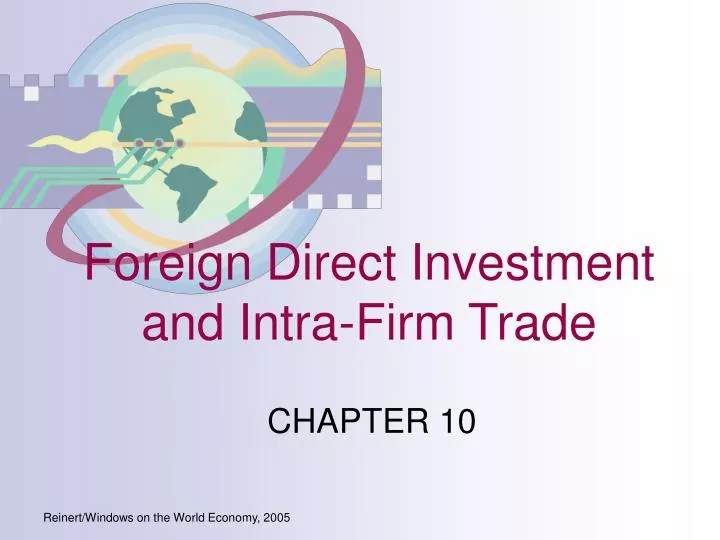 foreign direct investment and intra firm trade