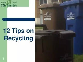 12 Tips on Recycling