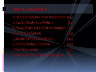 Nama kelompok: