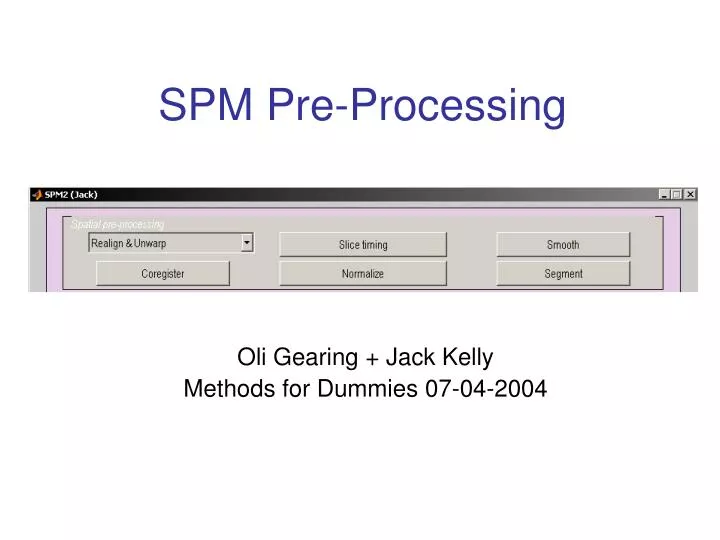 spm pre processing