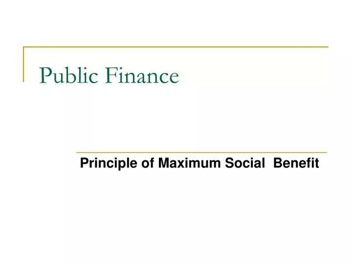 public finance