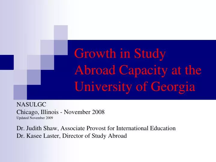 growth in study abroad capacity at the university of georgia